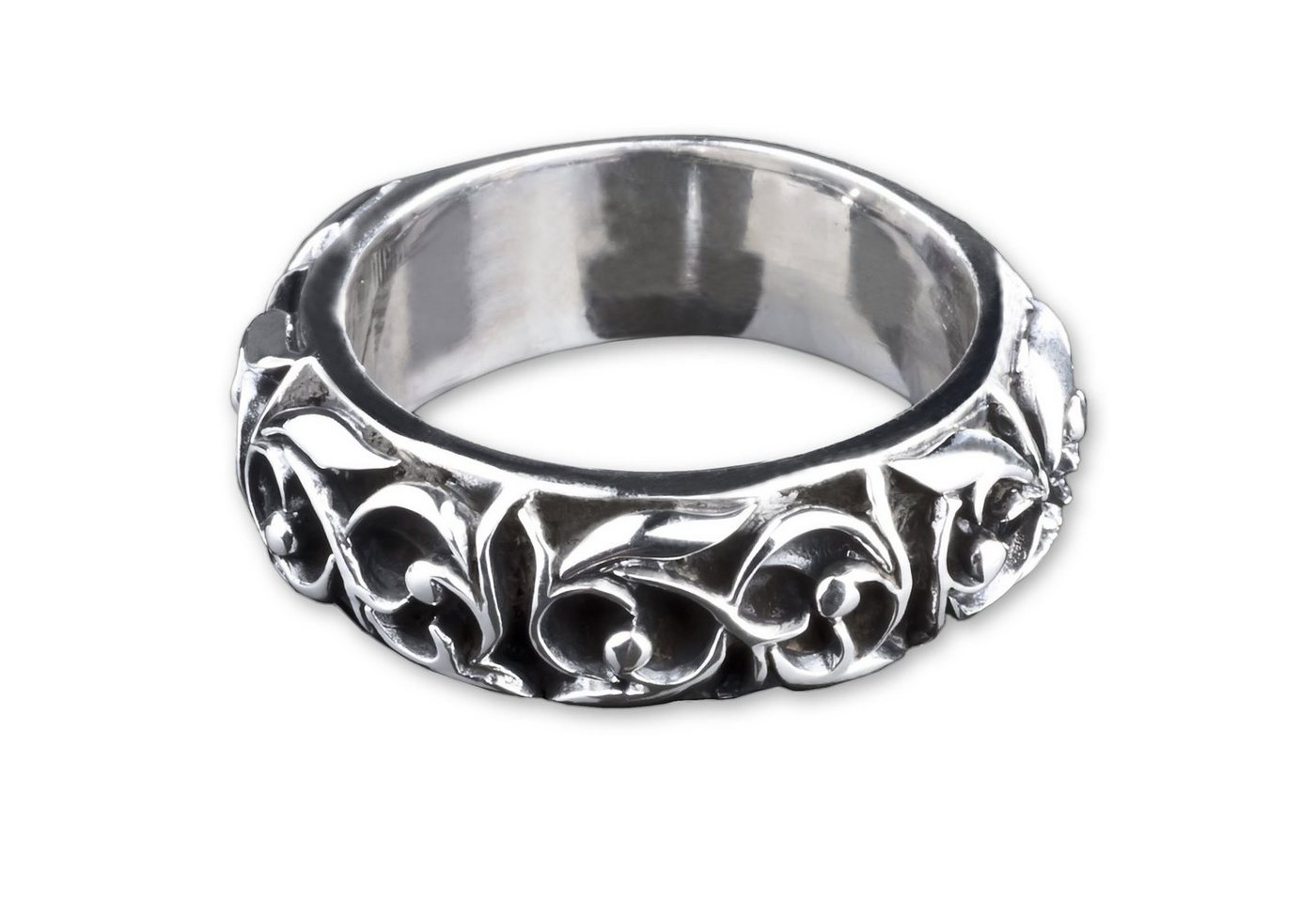 viva-adorno Silberring Damen Ring Blatt Ranken Blätter Verlobungsring 925 Sterlingsilber, Damenring florale Ornamente von viva-adorno