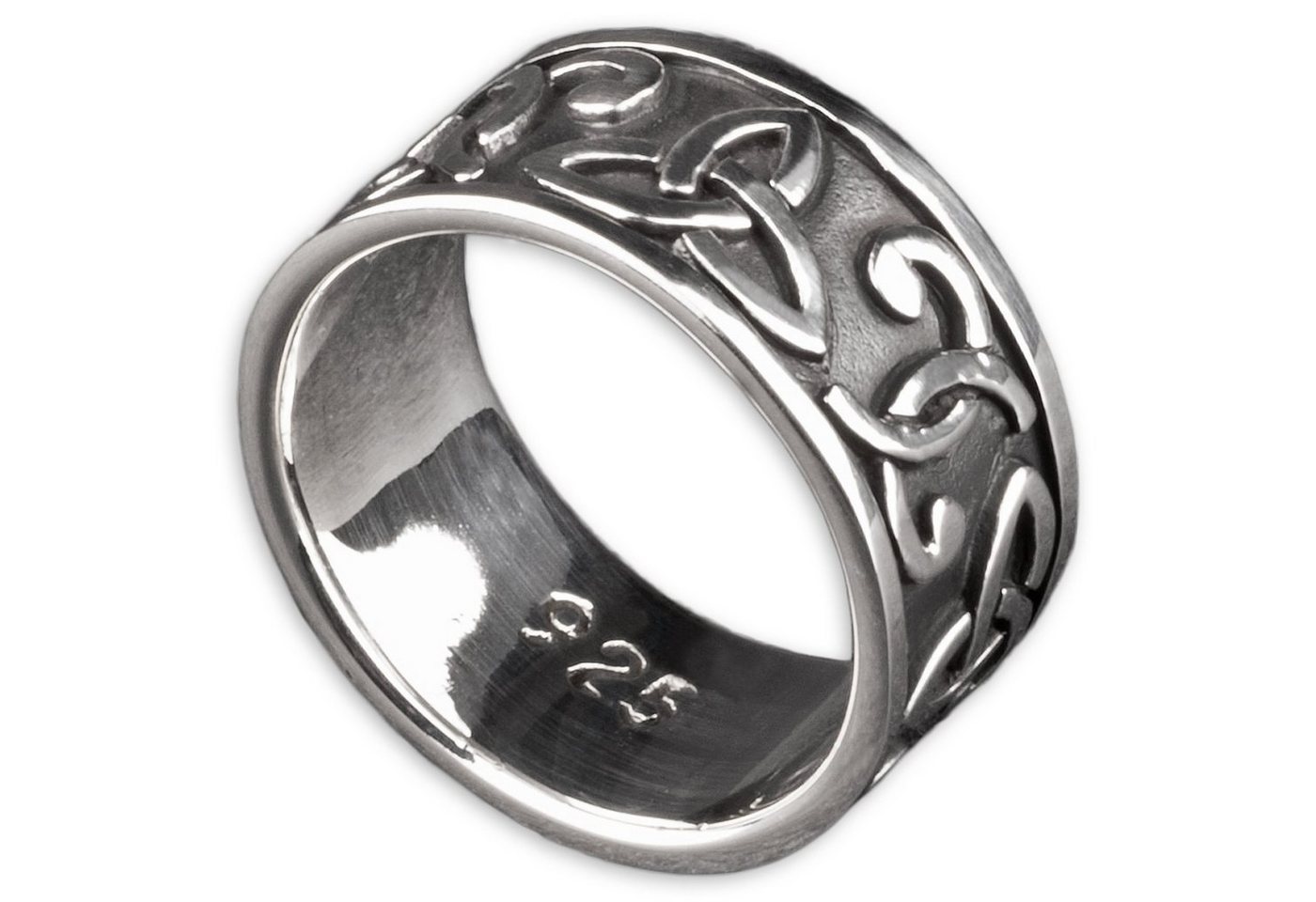 viva-adorno Silberring Damen Ring Triqueta keltische Knoten 925 Sterlingsilber Damenring, Herrenring von viva-adorno