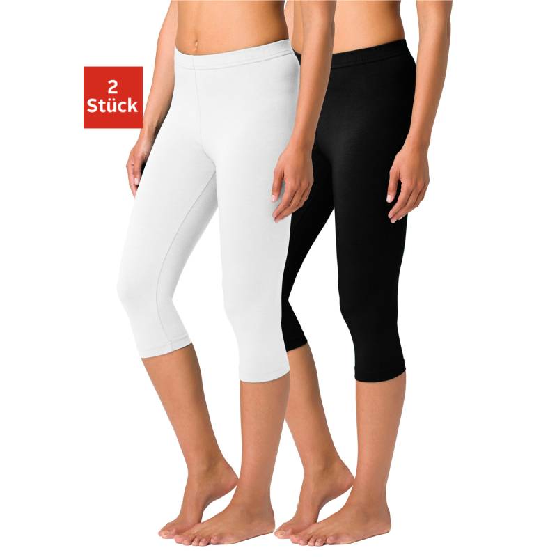 VIVANCE ACTIVE Caprileggings Damen 1x weiß, 1x schwarz Gr.32/34 von VIVANCE ACTIVE