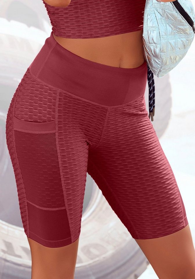 vivance active Radlerhose mit Wabendesgin und zwei Taschen von vivance active