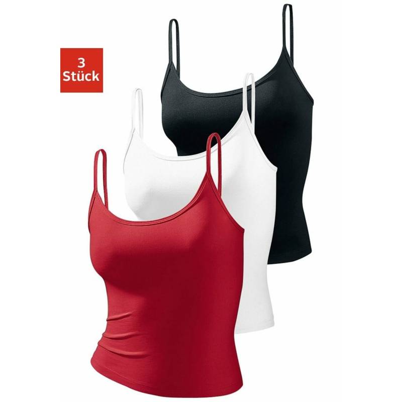 VIVANCE ACTIVE Spaghettitop Damen rot, schwarz, weiß Gr.44/46 von VIVANCE ACTIVE