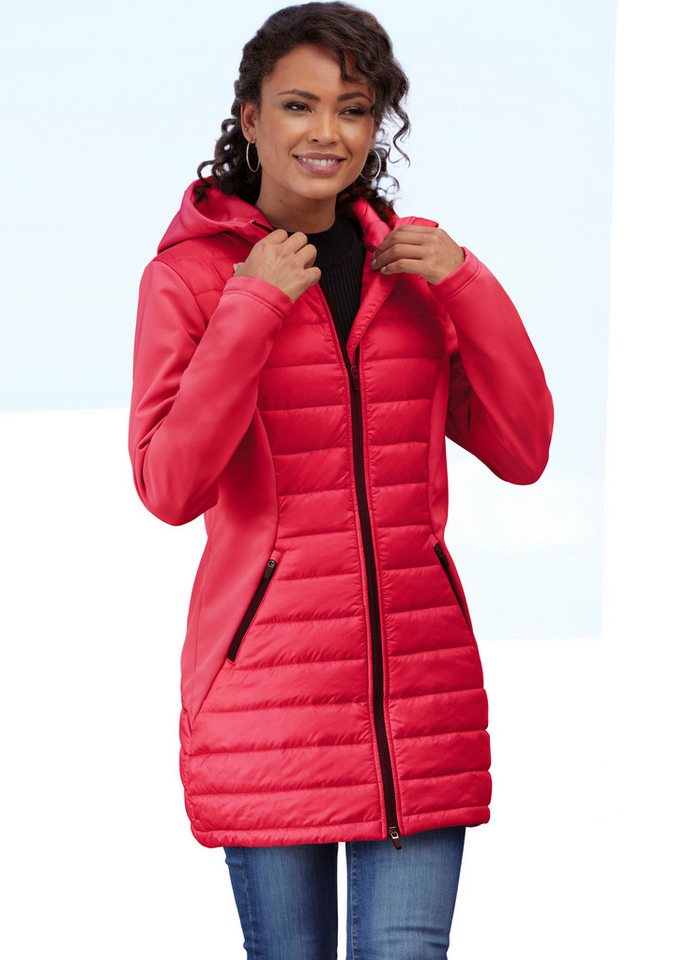 vivance active Steppjacke mit Ärmeln und Einsätzen aus Softshell-Material von vivance active
