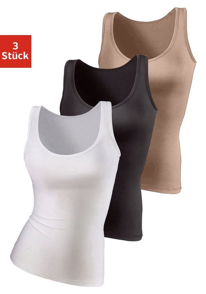 vivance active Unterhemd (3er-Pack) aus weicher Microfaser, Tanktop, Unterziehshirt von vivance active