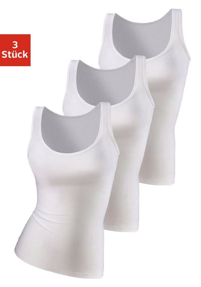 vivance active Unterhemd (3er-Pack) aus weicher Microfaser, Tanktop, Unterziehshirt von vivance active