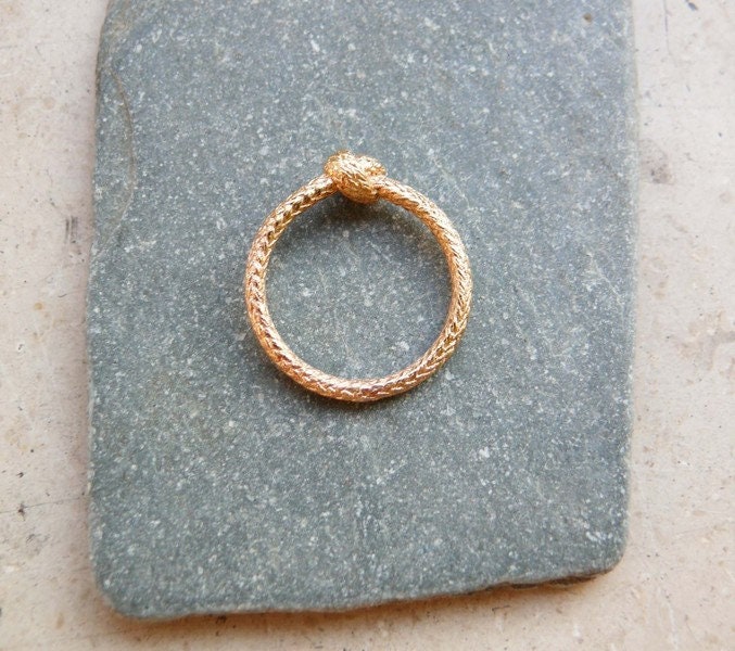 Seilring Einfacher Knoten, Rotgold 585 von vivianmeller