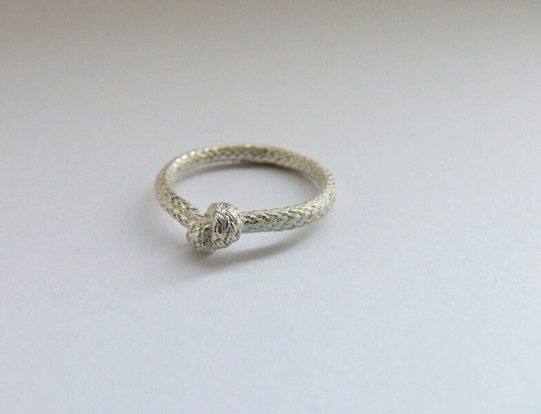 Seilring Einfacher Knoten, Silber von vivianmeller
