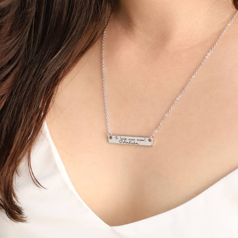 Personalisierte Sterling Silber Handschrift Halskette Monument Signature Schmuck Personalisierte Sterling Silber Handschrift Halskette Monument Signature Schmuck von vivominimalist