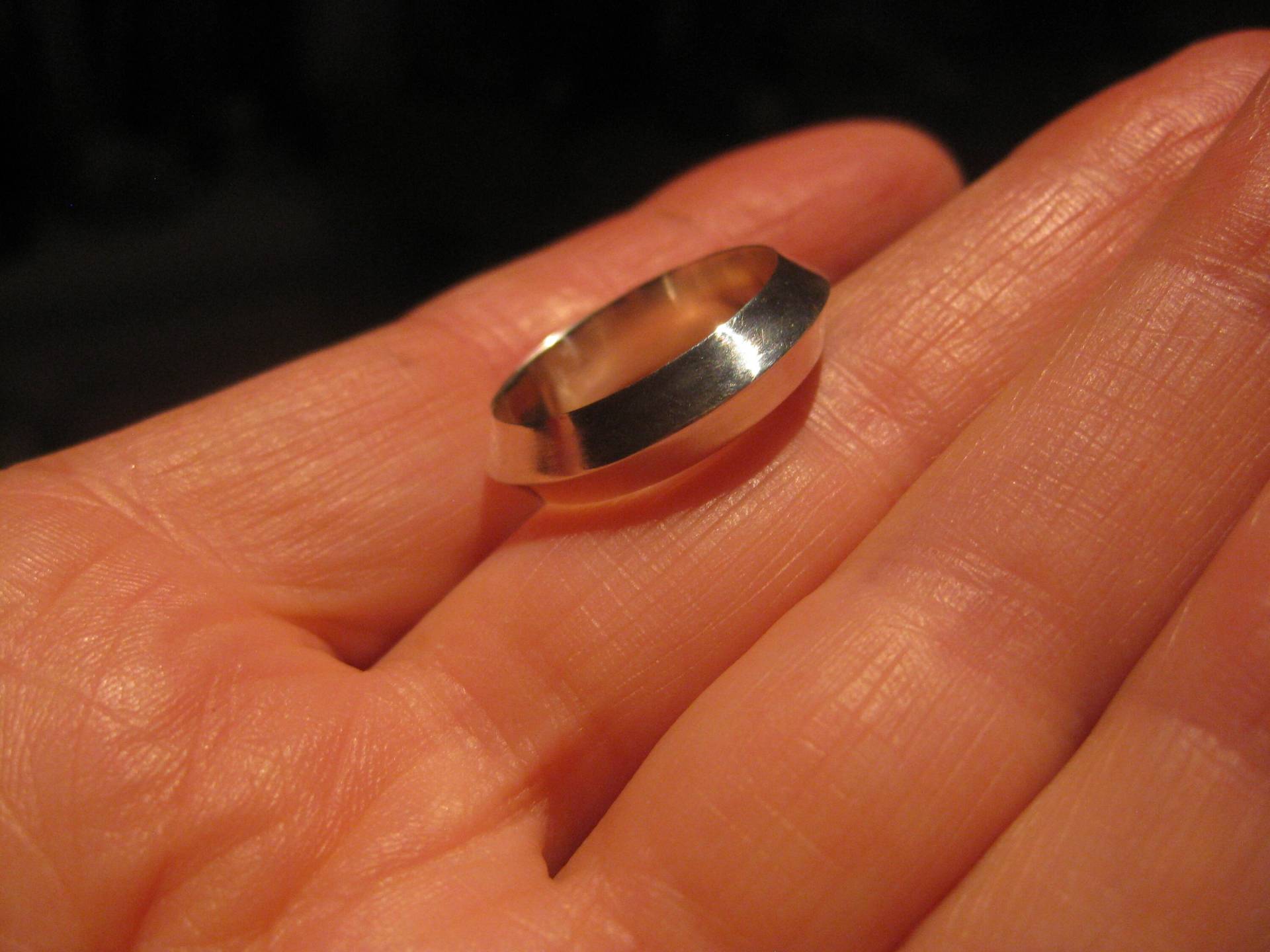 Handgefertigte Sterling Silber Ringband Hochzeit Engagement Stapelbar Unisex von vixjewellery