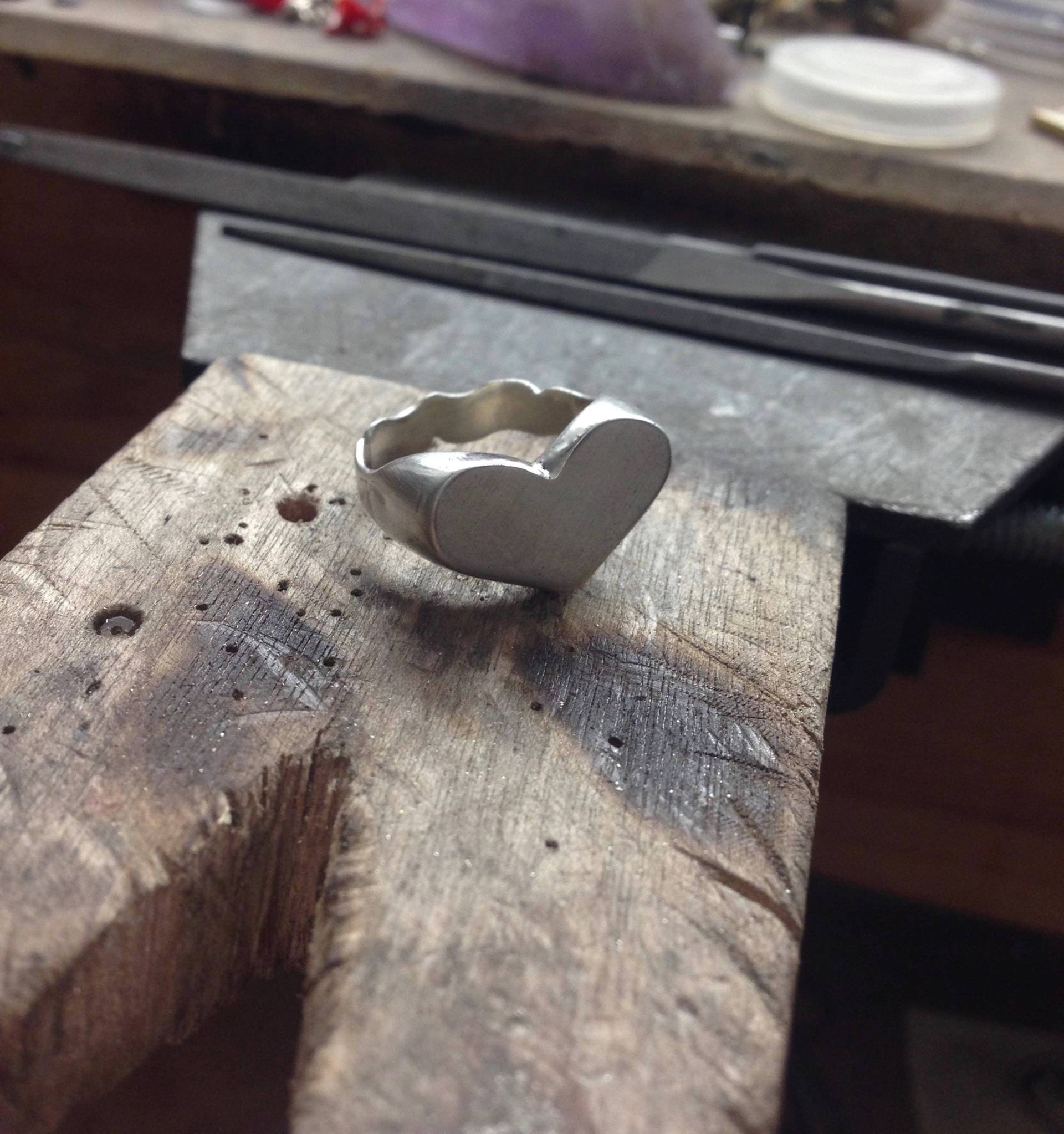 Limited Edition Süßes Herz Skulptur Sterlingsilber Handarbeit Einzigartige Ring Perfekte Geschenk Für Frau Verlobte Liebe von vixjewellery