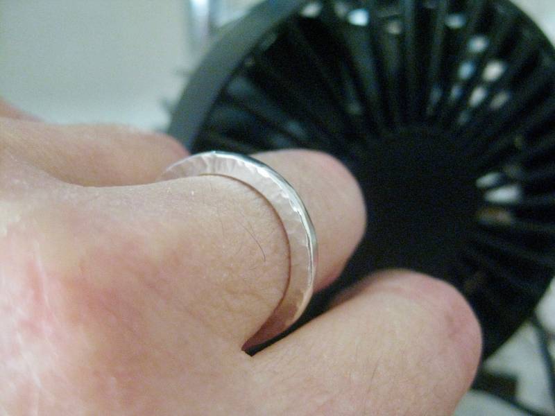 Schwere Geschmiedet Sterlingsilber Unisex Ring Gehämmert Perfekte Geschenk von vixjewellery