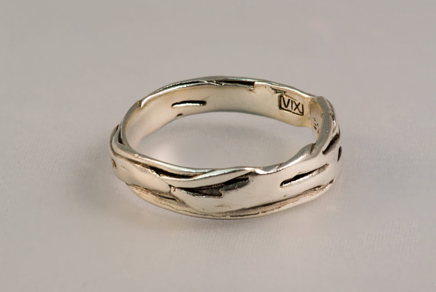 Treibholz-Hochzeit Oder Engagement Ring Aus Sterlingsilber - Unisex von vixjewellery