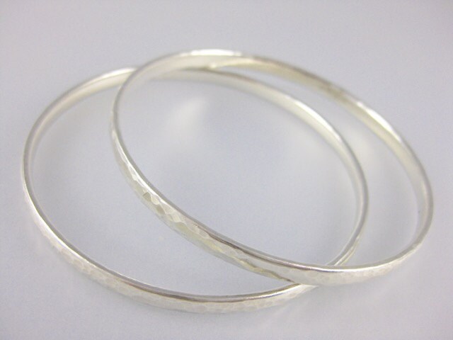 sterling Silber Armreif Duo Geschenk Für Frau Schwester Grad von vixjewellery