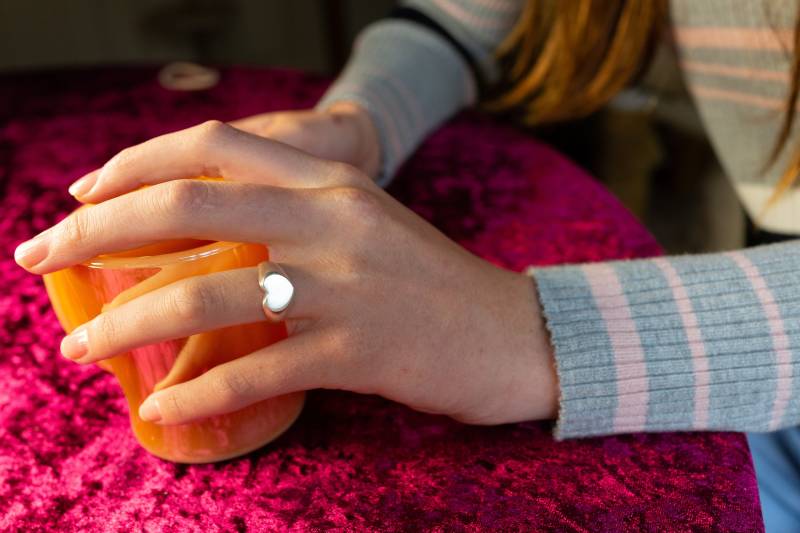 sterling Silber Herz Siegelring Unisex Frauen Männer Teenager Perfekte Geschenk Für Geburtstag Bff Freundschaft von vixjewellery