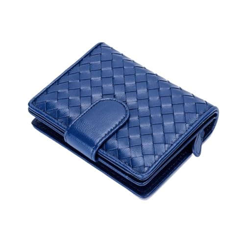 Handtaschen Damen Kartenetuis Geldbörsen Geldbörsen Beutel Geldscheinklammern Geldorganisatoren Echtes Leder-Blocking-Geldbörse (Größe: Blau) von vkeid