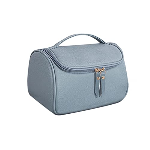 Kosmetik-Aufbewahrungsbox, multifunktional, für Reisen, Outdoor, Damen-Kosmetiktasche, Kulturbeutel, Leder-Aufbewahrung, Kosmetiktasche, tragbarer Kulturbeutel, dekorativer Make-up-Koffer (Farbe: 02, von vkeid