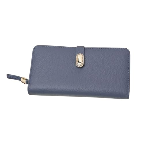 vkeid Damen-Business-Geldbörsen, Handtaschen aus Rindsleder, Geldbörsen, Geldklammern aus echtem Leder (Größe: Blau) von vkeid