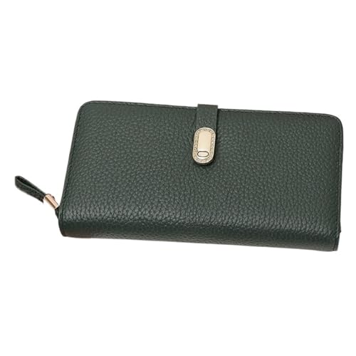 vkeid Damen-Business-Geldbörsen, Handtaschen aus Rindsleder, Geldbörsen, Geldklammern aus echtem Leder (Größe: Grün) von vkeid