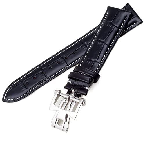 vkeid FKIMKF Uhrenarmband für Vacheron Constantin Patrimony VC für Damen und Herren, Rindsleder, 19 mm, 20 mm, 21 mm, 22 mm, Schwarz / Braun, 20 mm von vkeid