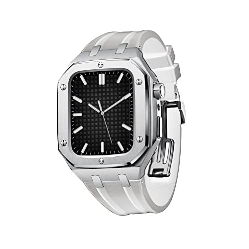 vkeid Für Bandgehäuse Serie 8, 45 mm, 44 mm, Silikonband mit stoßfester Stoßstange, für Herren und Damen, Sport-Militärband, Schutzhülle nur für iWatch Serie 7, SE, 6, 5, 4, 45MM FOR 7 von vkeid