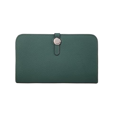 vkeid Handtaschen, Abendtaschen, Damen-Business-Geldbörsen, Geldscheinklammern, Geldbörsen, Geld-Organizer, echtes Leder, Kartenetuis, blockierende Geldbörse (Größe: Grün) von vkeid