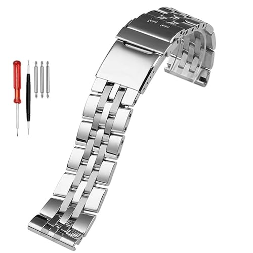 vkeid Uhrenarmband aus 316L-Edelstahl, 22 mm, 24 mm, massives Metallarmband für Breitling, Uhrenarmband für Herren A49350 AB042011, 24 mm von vkeid