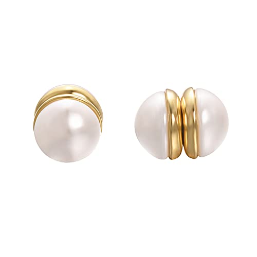 Vogem Perle Magnetische Ohrclips für Damen 10MM Perlen Magnet Ohrstecker Clip Ohrringe Ohne Ohrloch Modeschmuck von VOGEM