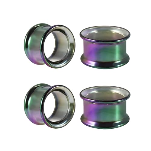 vogem Acryl Titan Farbiges Tunnel Expander Ohrstöpsel Piercing Flare Einfaches Körperpiercing für Damen Herren Anfängerfreundlich(6mm) von vogem