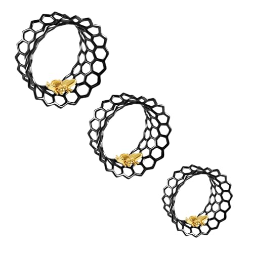 vogem Schwarz Tier Aushöhlung Tunnel Ohrstöpsel Expander für Damen Herren,Bienen Edelstahl Horn Körperpiercing,Hypoallergen(10mm) von vogem