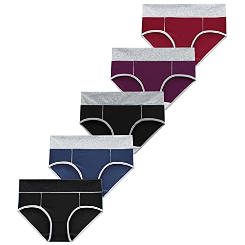 vohiko 5er Pack Unterwäsche Damen Unterhosen Atmungsaktive Hösschen Panty Slips Bikini Baumwolle Taillenslip Seamless Sportunterhosen Mehrpack Mikrofaser Pantys Sexy Outfit von vohiko