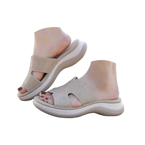 vohiko Damen Sportsandalen Sandalen Damen mit Komfortsohle Profilsohle Keilabsatz Sommerschuhe Elegant Bequem Bohemia Strand Slides mit Strass Sandals Rutschfest für Freizeit Alltag vohiko Damen Sportsandalen Sandalen Damen mit Komfortsohle Profilsohle Keilabsatz Sommerschuhe Elegant Bequem Bohemia Strand Slides mit Strass Sandals Rutschfest für Freizeit Alltag von vohiko