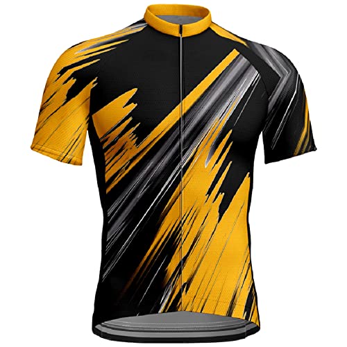 vohiko Fahrradtrikot Herren Kurzarm Sommer Atmungsaktiv Radtrikot Fahrradbekleidung Radshirt Fahrrad Trikot Herrentops Sweatshirt Sportshirt von vohiko