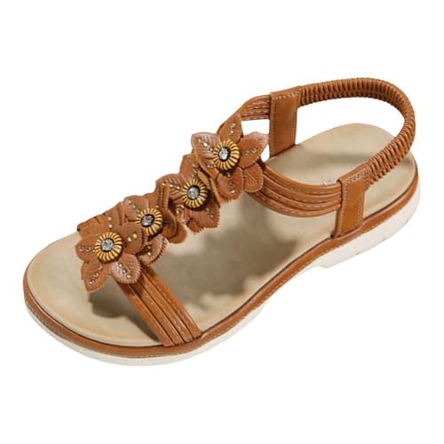 vohiko Flache Sandalen Damen Sommer Freizeit Zehentrenner mit Weiche Fußbett, Sandale Frauen Sandalette Bohemia Sandals mit Strass Perlen Casual Strand Schuhe Elegant Sommerschuhe Gr.37-42 vohiko Flache Sandalen Damen Sommer Freizeit Zehentrenner mit Weiche Fußbett, Sandale Frauen Sandalette Bohemia Sandals mit Strass Perlen Casual Strand Schuhe Elegant Sommerschuhe Gr.37-42 von vohiko