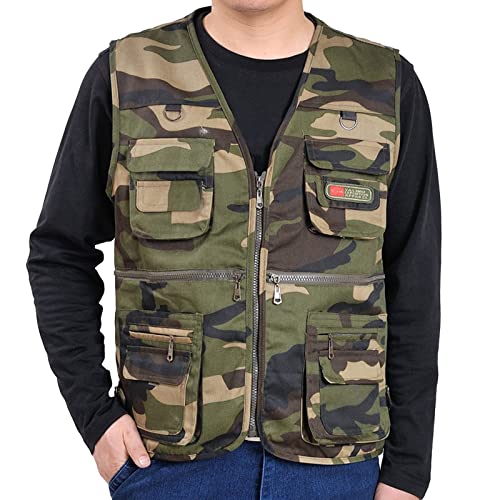 vohiko Herren Outdoor-Arbeitsweste Multi-Pocket-Angelweste Lichtfeldweste Tarnweste Sommer-Multifunktionsweste atmungsaktive Angelweste Jagdweste Safari Fotografie vohiko Herren Outdoor-Arbeitsweste Multi-Pocket-Angelweste Lichtfeldweste Tarnweste Sommer-Multifunktionsweste atmungsaktive Angelweste Jagdweste Safari Fotografie von vohiko