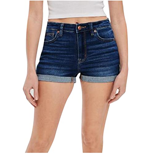 vohiko Kurze Jeanshose Damen High Waist Sexy Sommer Jeansshort Hotpants Denim Hosen Kurze Hosen Mädchen Klamotten Teenager Billig von vohiko