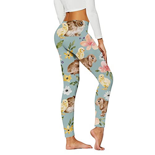 vohiko Ostern Sport Leggings Damen High Waist Ostern Kostüm Ostergeschenk Jogginghose Sporthose Trainingshose Yoga Hosen Yogahose Laufhose von vohiko