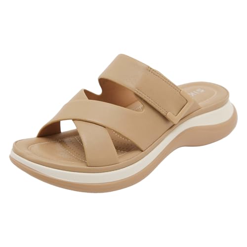 vohiko Sandalen Damen Freizeit Flach Sandalette Klettverschluss Bohemia Strand Schuhe Casual Flip Flops Slingback Slides mit Weiche Fussbett Sandals Rutschfest Plateau Sommerschuhe vohiko Sandalen Damen Freizeit Flach Sandalette Klettverschluss Bohemia Strand Schuhe Casual Flip Flops Slingback Slides mit Weiche Fussbett Sandals Rutschfest Plateau Sommerschuhe von vohiko