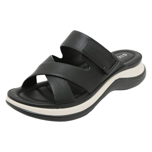 vohiko Sandalen Damen Freizeit Flach Sandalette Klettverschluss Bohemia Strand Schuhe Casual Flip Flops Slingback Slides mit Weiche Fussbett Sandals Rutschfest Plateau Sommerschuhe vohiko Sandalen Damen Freizeit Flach Sandalette Klettverschluss Bohemia Strand Schuhe Casual Flip Flops Slingback Slides mit Weiche Fussbett Sandals Rutschfest Plateau Sommerschuhe von vohiko
