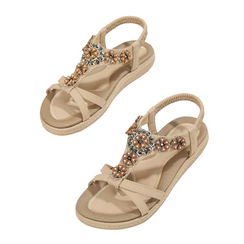 vohiko Sandalen Damen Sommer Elegant Boho Flache Sandale Plateau Sommerschuhe Flip Flops mit Strass Leichte Bequem Sandaletten Freizeit Slingback Strandsandalen vohiko Sandalen Damen Sommer Elegant Boho Flache Sandale Plateau Sommerschuhe Flip Flops mit Strass Leichte Bequem Sandaletten Freizeit Slingback Strandsandalen von vohiko