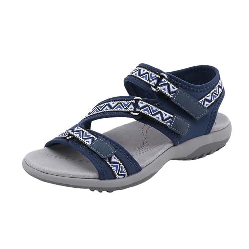 vohiko Sandalen für Damen Elegant Schlappen Pumps Sommerschuhe mit Flach und Klettverschluss Bequeme Casual Print Orthopädische Sandale Freizeit Open Toe Rutschfeste Strandsandalen vohiko Sandalen für Damen Elegant Schlappen Pumps Sommerschuhe mit Flach und Klettverschluss Bequeme Casual Print Orthopädische Sandale Freizeit Open Toe Rutschfeste Strandsandalen von vohiko