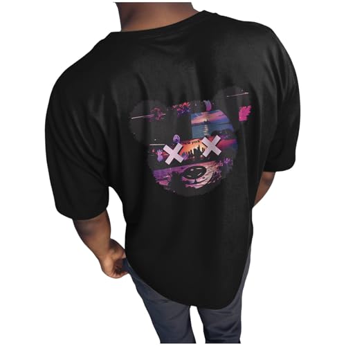 vohiko Tshirt Oversize Herren Rückenprint Kurzarm T-Shirt Rundhals T Shirt mit Aufdruck Lustige Coole Shirts mit bären Casual Sommer Tshirts Männer Gym Sport Oberteil Baggy Y2K Streetwear vohiko Tshirt Oversize Herren Rückenprint Kurzarm T-Shirt Rundhals T Shirt mit Aufdruck Lustige Coole Shirts mit bären Casual Sommer Tshirts Männer Gym Sport Oberteil Baggy Y2K Streetwear von vohiko