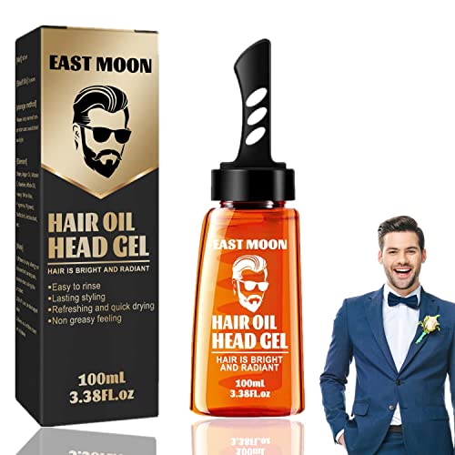 2 In 1 Hair Wax Gel With Comb,Long Lasting Men's Hair Styling Gel Tool Hair Wax, 2-in-1-Haarwachsgel mit Kamm, Haarstyling-Gel für Männer, Hair Setting Gel with Dip Comb for Men (1PC) von vokkrv