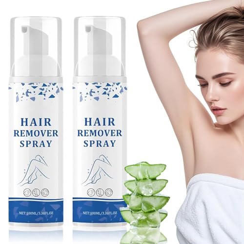 2 Stück Body Haarentfernung Schaum, Haarentfernungsschaum Intimbereich, Intim Haarentfernung Frauen, Enthaarungsschaum, Haarentfernungs Schaumspray Beruhigender für Arme, Achseln, Beine von vokkrv