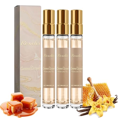 2024 Taskeen Caramel Cascade Perfume EDP Fragrance for Women, Taskeen Caramel Cascade Parfüm, Enhanced Scents Pheromone Parfüm, Long-Lasting Scent Fragrance Perfumes (3 Stk) von vokkrv