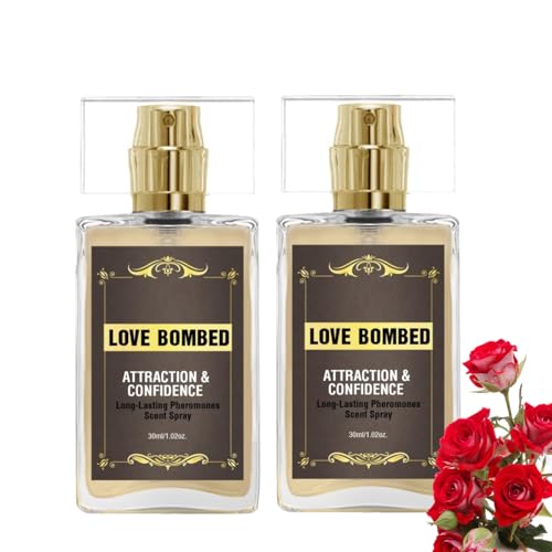 2PC Love Bombed Cologne, Love Bombed Cologne for Männer, Enhanced Scents Pheromone-Parfüm, Love Bombed Pheromone Cologne for Männer, Langlebiger Pheromone-Duftspray for Männer von vokkrv