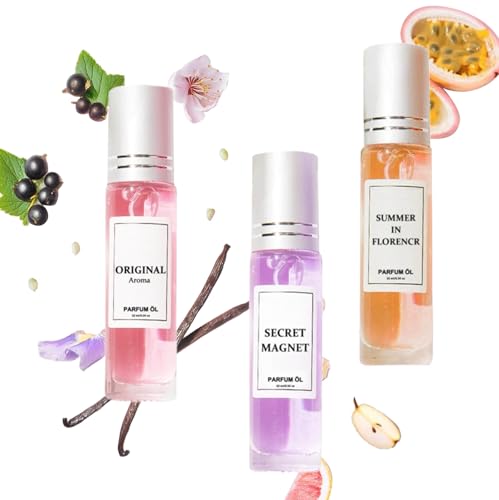 3 Stück Pheromonparfüm Frauen,2025 Neu Pheromon Parfüm Original Frauen,Roll-On Pheromone Düfte Woman,Langanhaltender Düft,Enhanced Scents Pheromone Perfume Mini Perfume Set (3PC-A) von vokkrv
