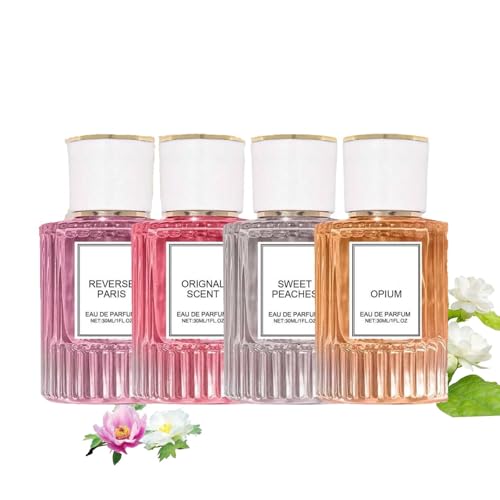 4 Stück Pheromone Parfum Woman 30ml,Pheromon Parfüm,Frauen Pheromon Bodyspray Pheromonparfüm Duft,Pheroma's Pheromon Düfte,Pheromone Parfum with Pheromones,Verbesserte Düfte Pheromone Perfume von vokkrv