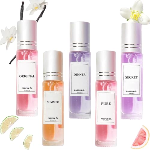 5 Stück Pheromonparfüm Frauen,2025 Neu Pheromon Parfüm Original Frauen,Roll-On Pheromone Düfte Woman,Langanhaltender Düft,Enhanced Scents Pheromone Perfume Mini Perfume Set (5PC) von vokkrv