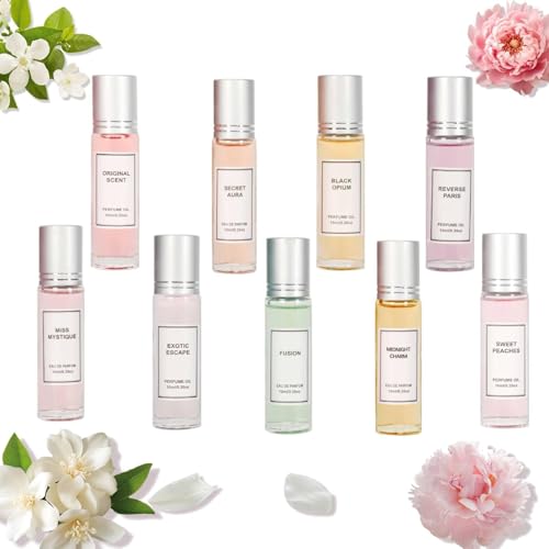 9 Stück Pheromone Parfum Women Pheromone Parfum Enhanced Scents Pheromones Perfume for Women Pheromone Scent Collection Pheromon Parfüm für Mädchen und Frauen (Set C) von vokkrv