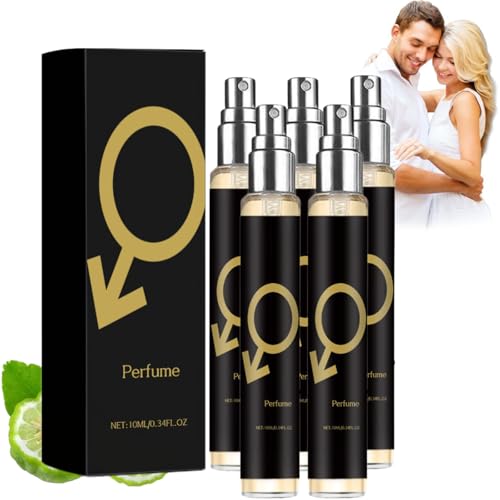 Alpha Pheromonparfüm, Ecdf Alpha Parfüm Herren Roll-on, Pheromone Parfum Herren, Parfum mit Pheromone Duft für Männer, Frisch und Fruchtig, Natürliche Frische Düfte, Lang Anhaltende (5PC) von vokkrv