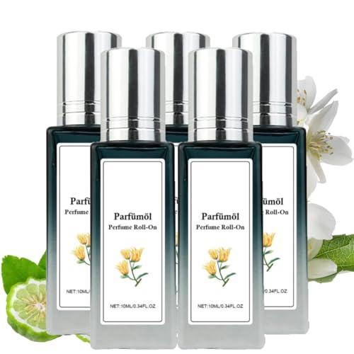 Alpha Pheromonparfüm Ecdf Alpha Parfüm Herren, Roll-on Pheromone Parfum Herrens - Pheromon Parfüm für Dating und Alltag, Erfrischend, Lang Anhaltender Duft (5PC) von vokkrv